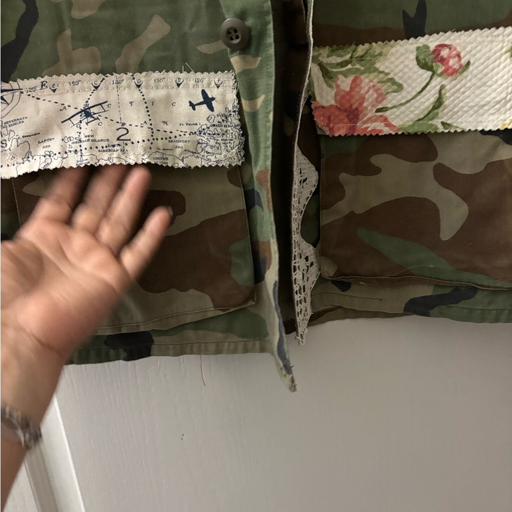 Up Cycled Camouflage Patchwork Vest - image 5